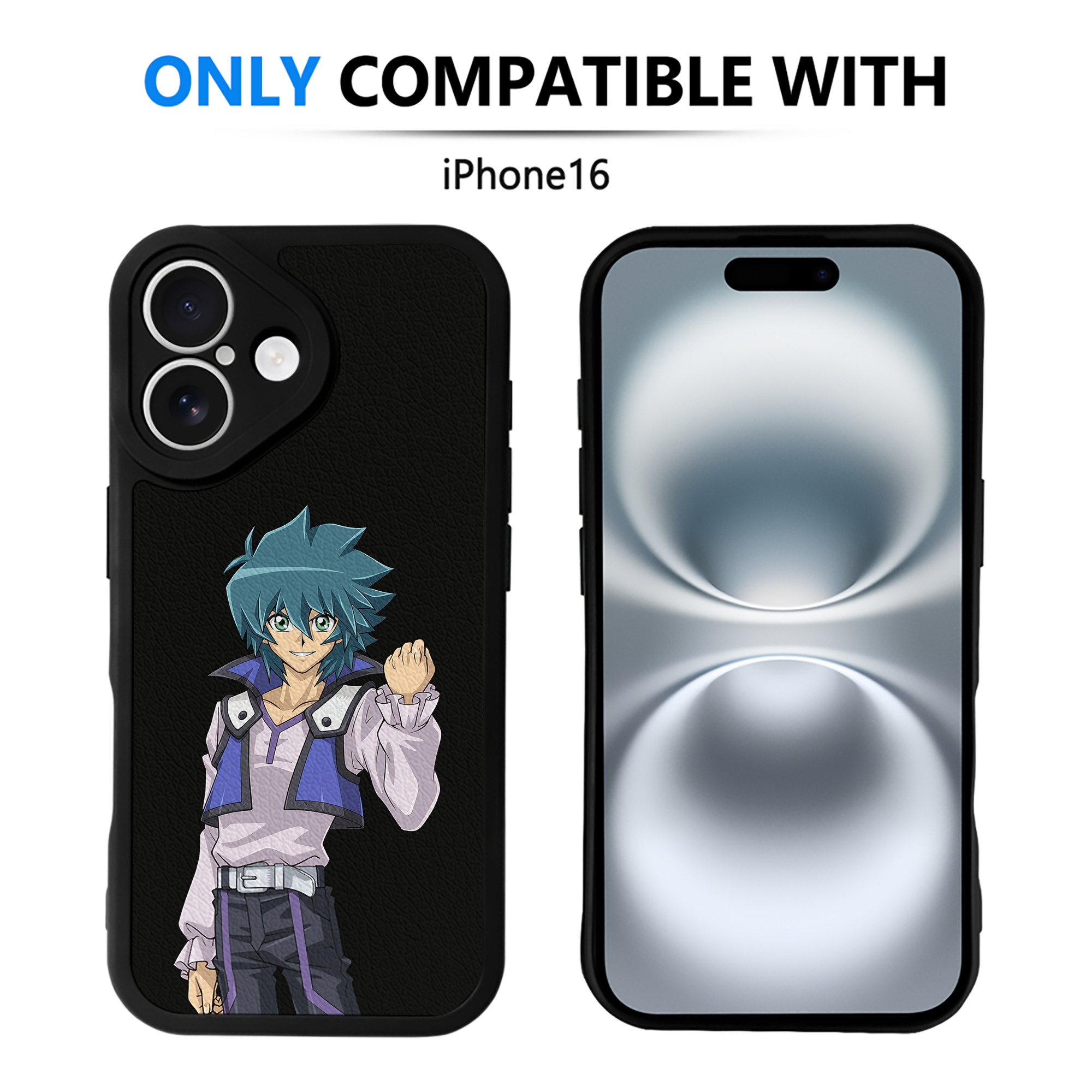 遊☆戯☆王 Yu-Gi-Oh! 【iPhone 16シリーズ対応】シリコンスマホケース（レザー調） 材質：シリコン